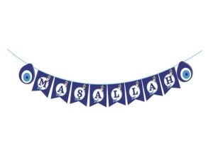 KÜÇÜK BANNER VARAKLI MAKARON RENKLİ GOLD HAPPY BİRTHDAY UZAR YAZI