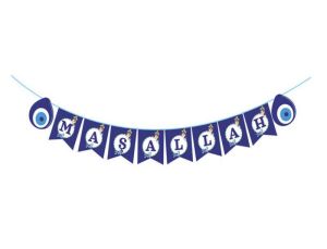 KÜÇÜK BANNER VARAKLI MAKARON RENKLİ GOLD HAPPY BİRTHDAY UZAR YAZI