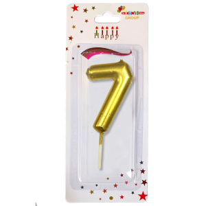 ORTA BOY 7 RAKAM GOLD MUM 12CM PK:24 KL:600