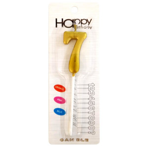 ORTA BOY 7 RAKAM GOLD MUM 12CM PK:24 KL:600