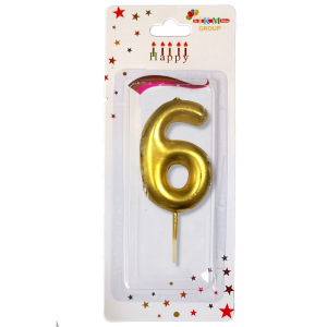 ORTA BOY 6 RAKAM GOLD MUM 12CM PK:24 KL:600