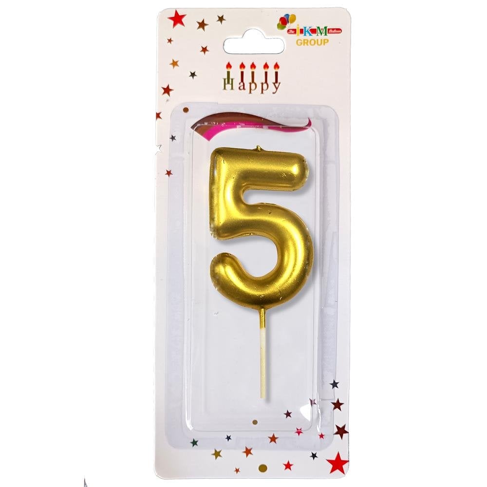 ORTA BOY 5 RAKAM GOLD MUM 12CM PK:24 KL:600