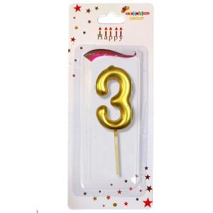 ORTA BOY 3 RAKAM GOLD MUM 12CM PK:24 KL:600