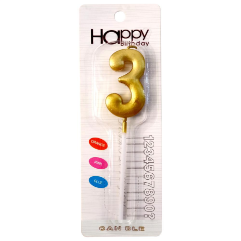 ORTA BOY 3 RAKAM GOLD MUM 10CM PK:24 KL:600