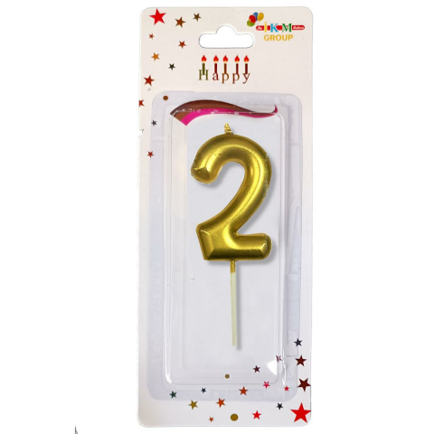 ORTA BOY 2 RAKAM GOLD MUM 10CM PK:24 KL:600