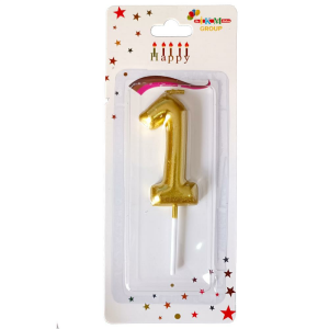ORTA BOY 1 RAKAM GOLD MUM 12CM PK:24 KL:600
