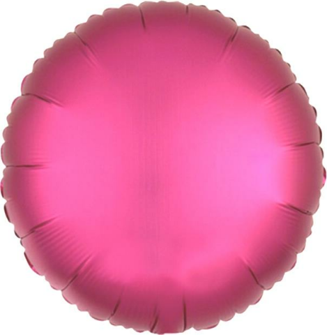 18 İNC YUVARLAK FUŞYA RENK FOLYO BALON  43*43