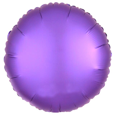 18 İNC YUVARLAK MOR RENK FOLYO BALON 43*43