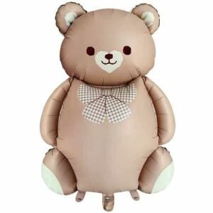 PAPYONLU KARAMEL RENK BÜYÜK AYI FOLYO BALON 56,5*90