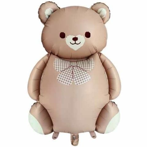 PAPYONLU KARAMEL RENK BÜYÜK AYI FOLYO BALON 56,5*90