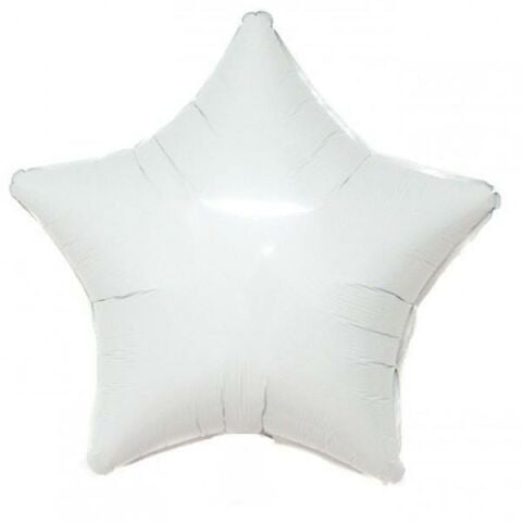 18 İNC YILDIZ BEYAZ RENK FOLYO BALON