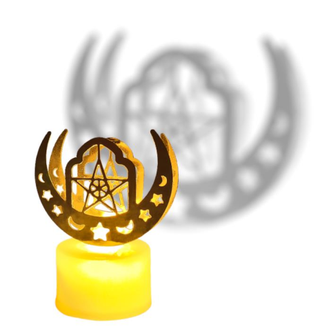 AYYILDIZ KUBBELİ FİGÜRLÜ GÜN IŞIĞI PİLLİ TEALİGHT LED