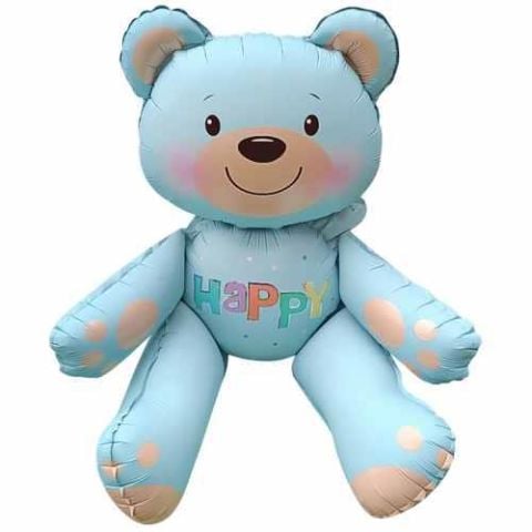 OTURAN AYI MAVİ FOLYO BALON 77*70