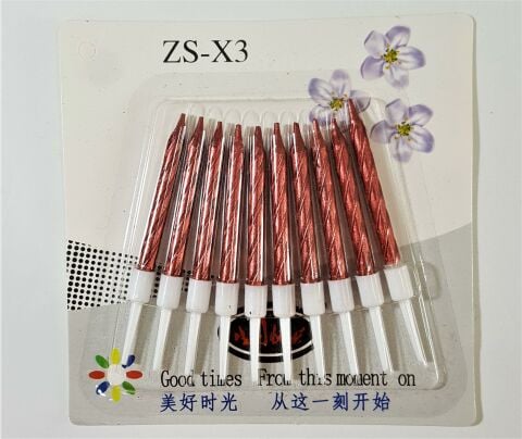 10 LU BURGULU KIRMIZI MUM 7.5CM PK:14 KL:420