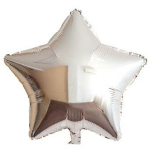 24 İNC YILDIZ GÜMÜŞ RENK FOLYO BALON