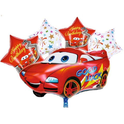 KIRMIZI ARABA 5Lİ FOLYO SET BALON