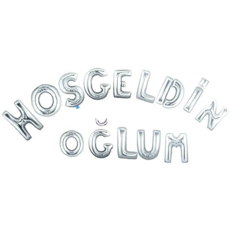 HOŞGELDİN OĞLUM GÜMÜŞ SET BALON