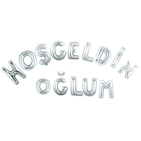 HOŞGELDİN OĞLUM GÜMÜŞ SET BALON