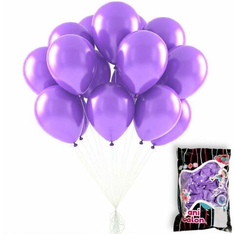 12 BANİ PASTEL BALON LİLLA 100 LÜ