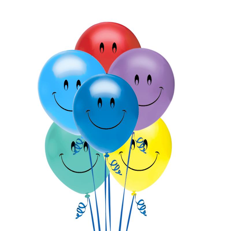 12 BANİ PASTEL BALON BASKILI GÜLEN YÜZ 100 LÜ