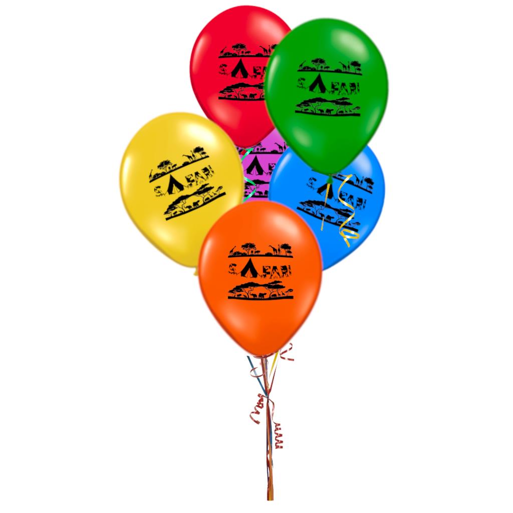 12 BANİ PASTEL BALON BASKILI SAFARİ 100 LÜ
