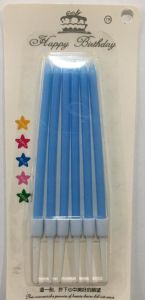 6 LI MAKARON ASETATLI MAVİ MUM PK:60