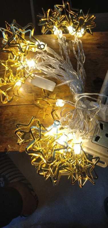 2 PİLLİ YILDIZ FİGÜRLÜ FONKSİYONLU GÜN IŞIĞI 10 AMPUL LED