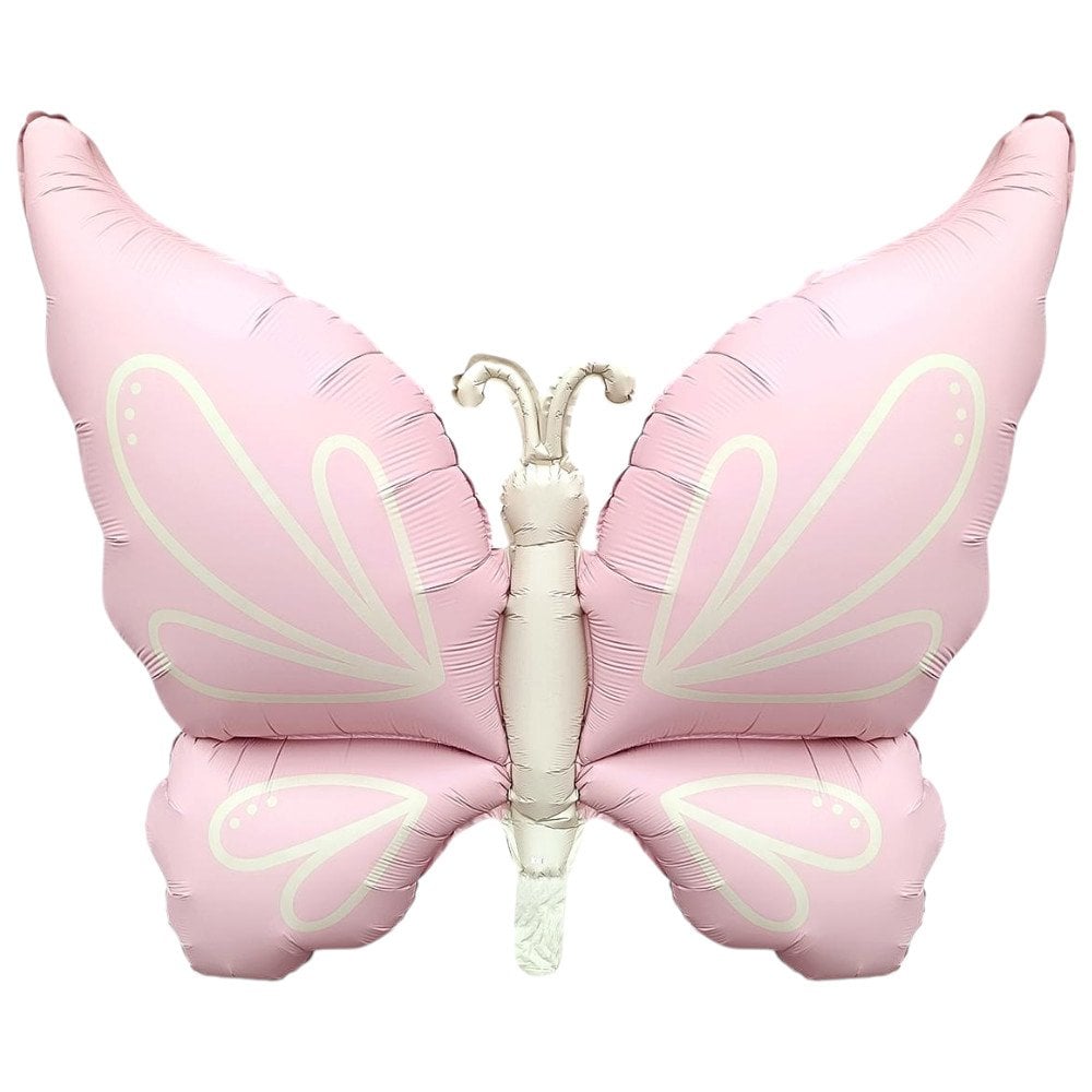 KELEBEK RETRO PEMBE FOLYO BALON 94*73,5