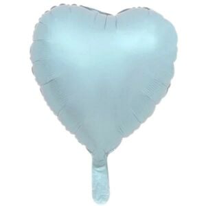 18 İNC KALP RETRO MAVİ RENK FOLYO BALON