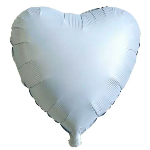 18 İNC KALP RETRO MAVİ RENK FOLYO BALON