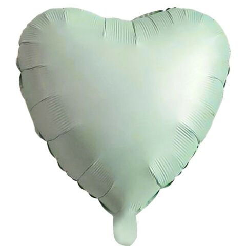 18 İNC KALP RETRO YEŞİL RENK FOLYO BALON