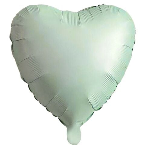 18 İNC KALP RETRO YEŞİL RENK FOLYO BALON