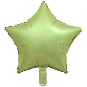 18 İNC YILDIZ RETRO YEŞİL RENK FOLYO BALON