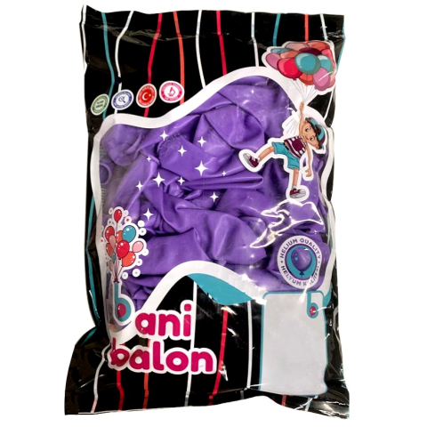 12 BANİ PASTEL BALONU VİOLET 100 LÜ
