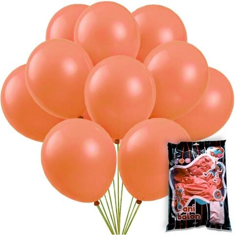 12 BANİ PASTEL BALON TURUNCU 100 LÜ