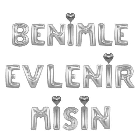 BENİMLE EVLENİRMİSİN GÜMÜŞ SET BALON