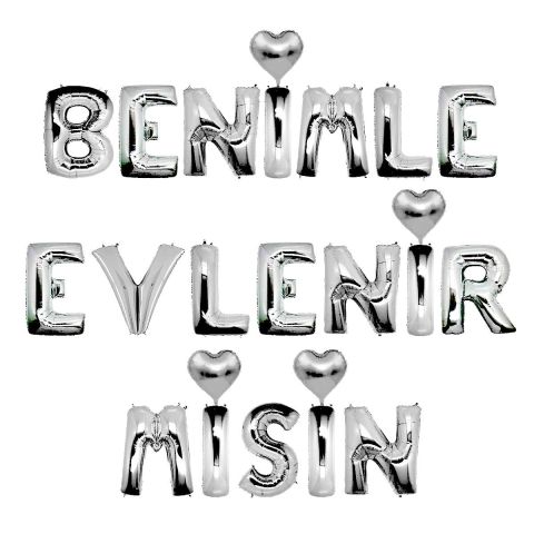 BENİMLE EVLENİRMİSİN GÜMÜŞ SET BALON