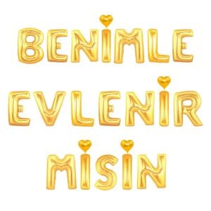BENİMLE EVLENİRMİSİN GOLD SET BALON