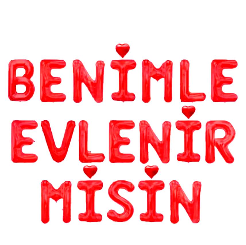 BENİMLE EVLENİRMİSİN KIRMIZI SET BALON