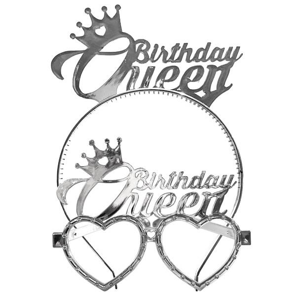 MİKA TAÇ GÖZLÜK BİRTHDAY QUEEN GÜMÜŞ