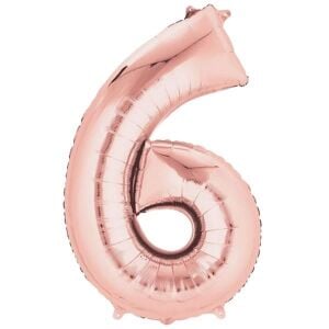 6- RAKAM 16 İNC ROSEGOLD RENK BALON 36 CM