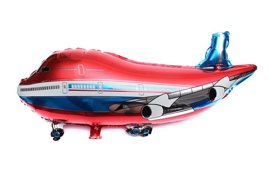 UÇAK KIRMIZI FOLYO BALON 79*48