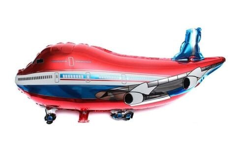 UÇAK KIRMIZI FOLYO BALON 79*48