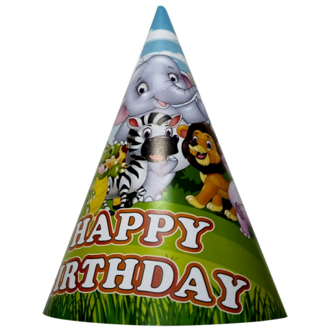 8 Lİ SAFARİ HAPPY BİRTHDAY ŞAPKA