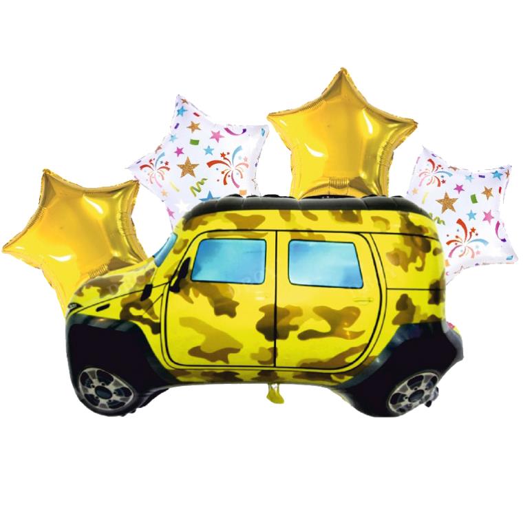 SARI JEEP 5Lİ FOLYO SET BALON