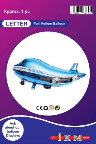 UÇAK MAVİ FOLYO BALON 79*48