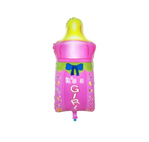 BİBERON PEMBE RENK FOLYO BALON 37*72