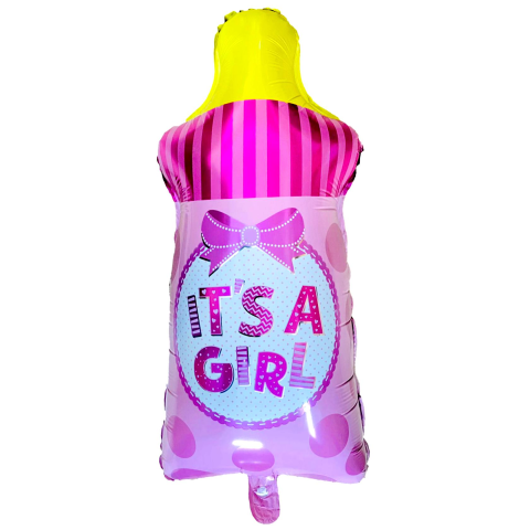 BİBERON PEMBE RENK FOLYO BALON 37*72