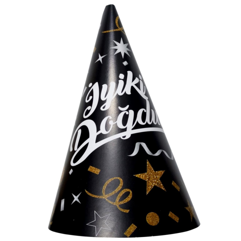 8 Lİ İYİKİ DOĞDUN SİYAH ŞAPKA