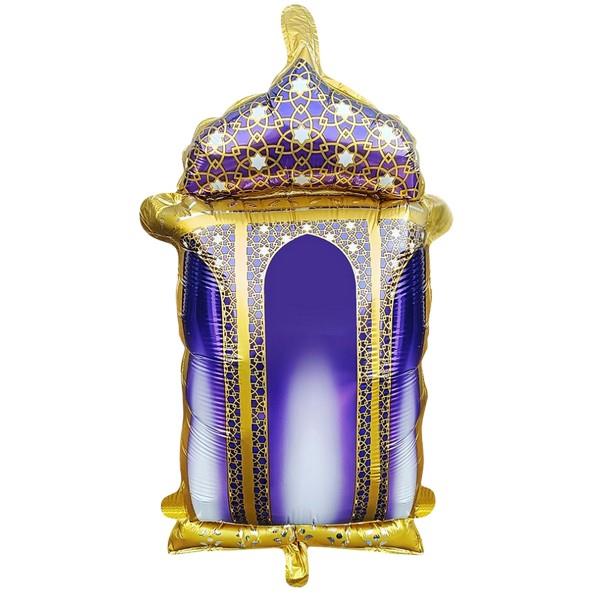 18 İNC RAMAZAN KANDİL FİGÜRLÜ MOR FOLYO BALON 59.5*58
